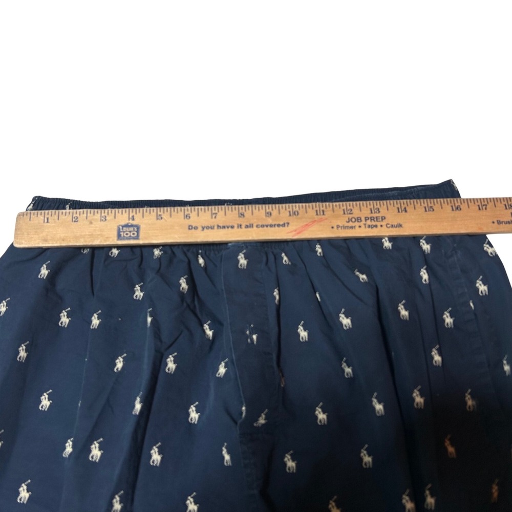 Polo Ralph Lauren Mens XL Navy Blue Cotton Pony Logo Pajama Sleep Pants XL 40-42 - Picture 5 of 6